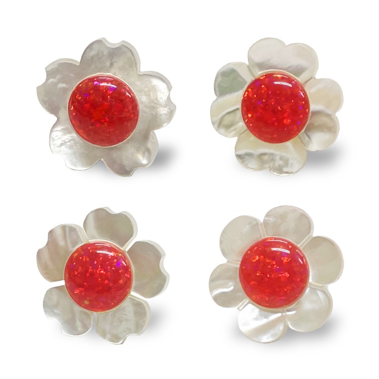 白蝶貝ブートニエール　京都オパール　ピンク  PIC-KOP-PIK 4,400円