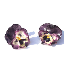 Viola Hook 耳環 * 紫色褶邊組合 (L)* 第1張的照片