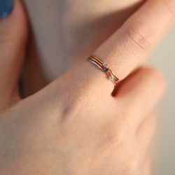 FRANKNESS  18K玫瑰金3分藍鑽石戒指－經典四爪天然鑽石 第2張的照片
