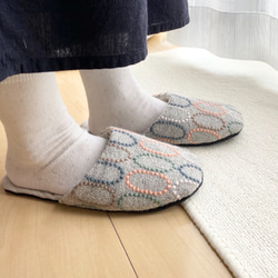 軽くて洗えるふわふわスリッパ M size ミナペルホネン ハンドメイド
