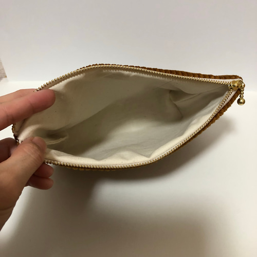 コーデュロイポーチ（キャメル） ポーチ mk 通販 6578074｜Creema