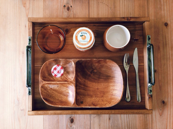 wood cafe tray(L) 4枚目の画像