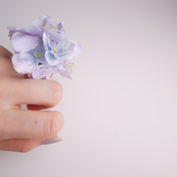 flower ring (水色＊白＊紫) 2枚目の画像