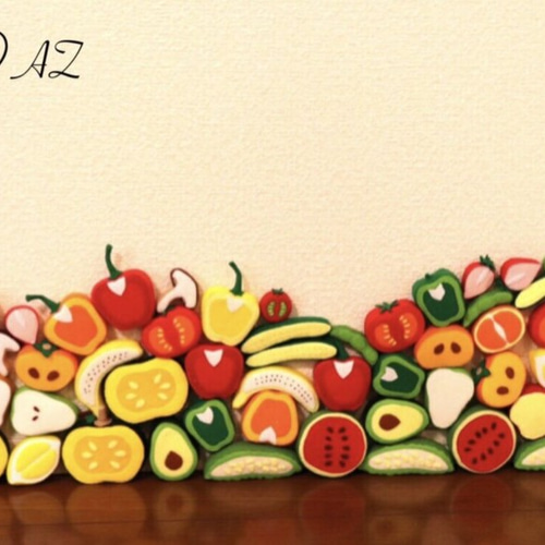 フェルトの断面くだものセット】280…出産祝い フルーツ おままごと