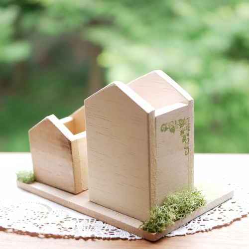 ミニチュアお家のペン＆印鑑スタンド】結婚式 ウェルカムアイテム 玄関