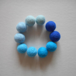 フェルトボール　10個【Blue＃1】< 2～2.25cm> 4枚目の画像