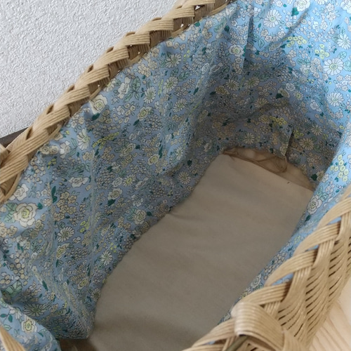 ハンドメイド かごバッグ ナチュラルベージュ 受注制作＊クラフトバンドのカゴバッグ＊ナチュラルベージュ