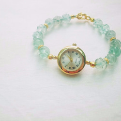 ORLI Jewelry♡♡天然螢石手鍊錶 Bracelet Watch♡手鍊表♡天然石水晶♡♡Fluorite 第3張的照片