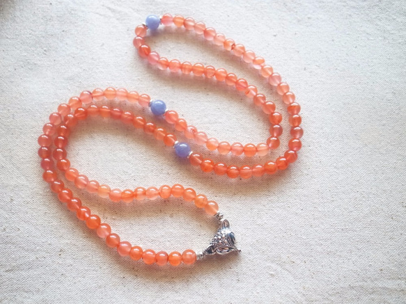 ORLI Jewelry♡♡冰種南紅瑪瑙108顆念珠X多圈手鍊♡925純銀狐狸♡天然石♡天然水晶♡♡Agate 第2張的照片