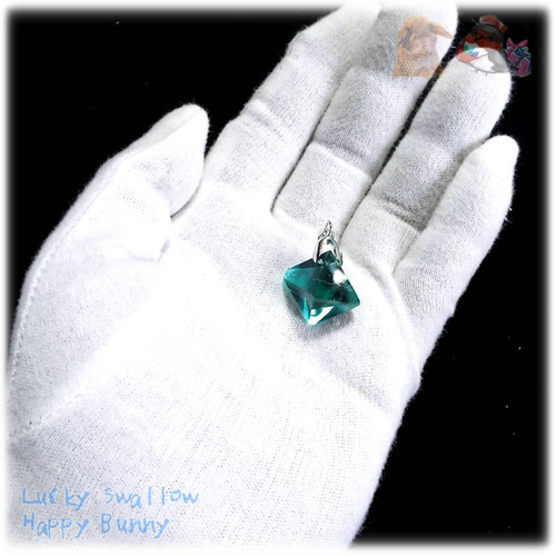 磨き フローライト八面体 ペンダント ネックレス用 ♪No.4313