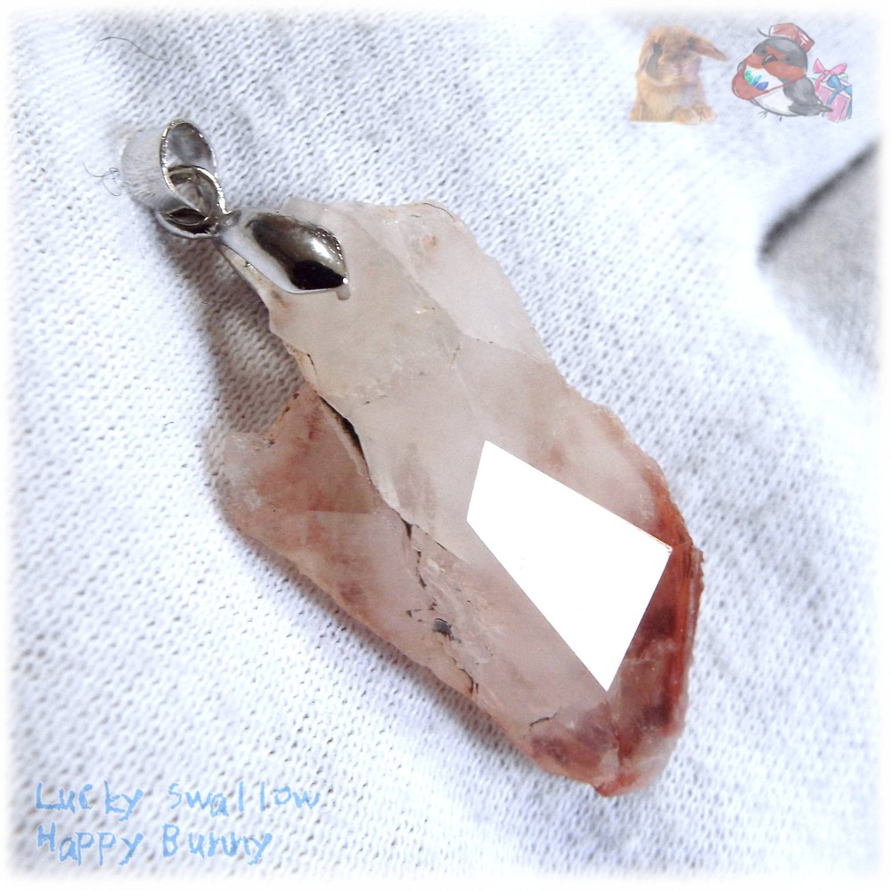 赤水晶 マダガスカル産 2WAY リバーシブル ペンダント ネックレス  ♪No.4507