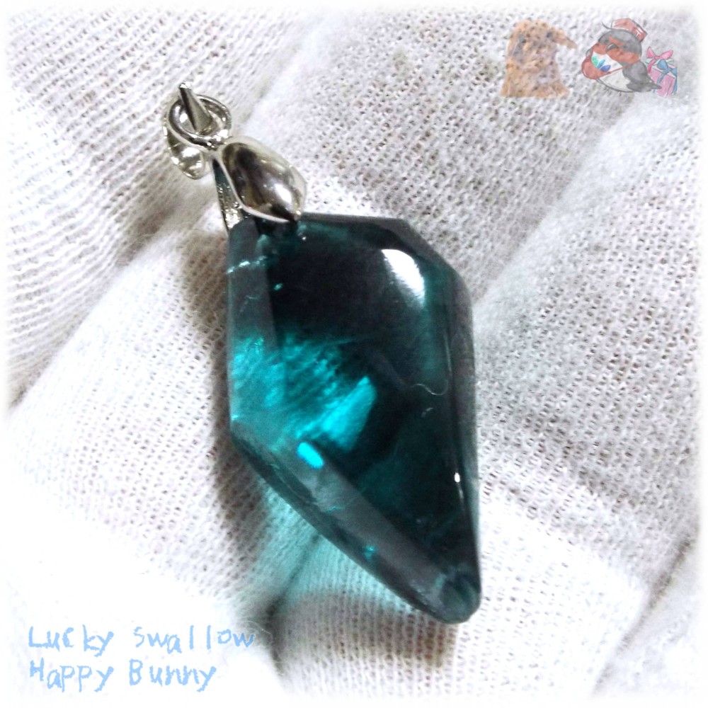 希少特殊カラー フローライト ペンダント ネックレス ♪No.4558