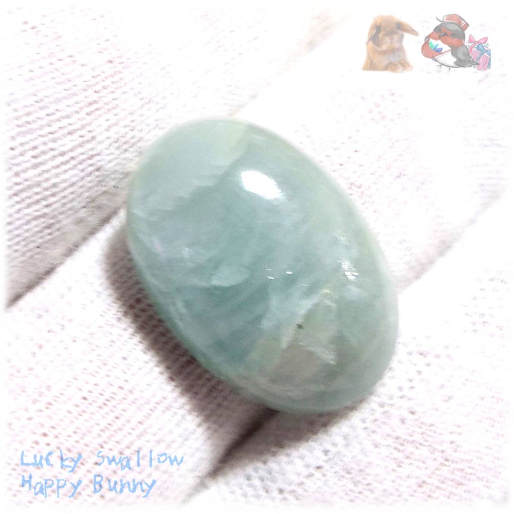 ブラジル産 天然アクアマリン  非加熱 非染色 非トリートメント カボションルース てんてんの贈り物 ♪4611