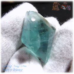 穴あけサイズ変更オプションあり マクラメ用 穴あき フローライト