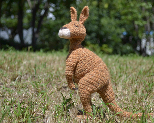 カンガルーのあみぐるみ あみぐるみ よねざわなみ 通販 280383