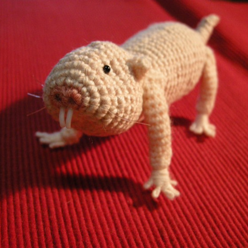 ハダカデバネズミ【ぴっぴさまオーダー分】 あみぐるみ よねざわなみ