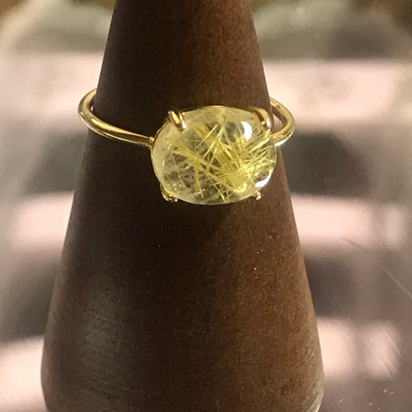 #9 Rutilated Quartz Ring/ルチルクォーツ リング 2枚目の画像