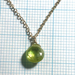 Sphene 14kgf Necklace/スフェーン　一粒ネックレス 3枚目の画像