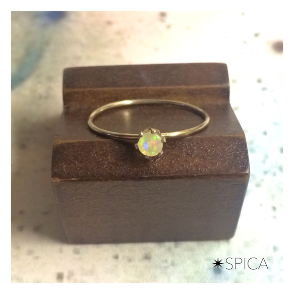 11.【14kgf】Precious Opal Ring オパール 1枚目の画像