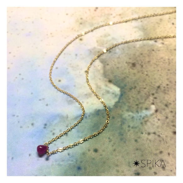 26.【14kgf】Ruby neckless ルビー 1枚目の画像