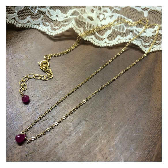 26.【14kgf】Ruby neckless ルビー 2枚目の画像