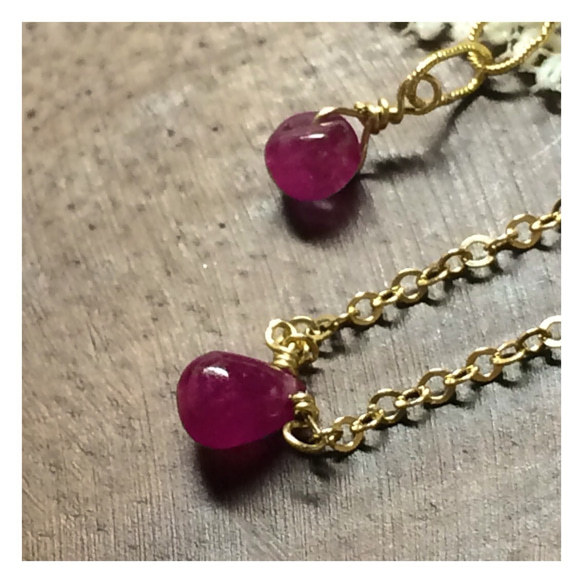 26.【14kgf】Ruby neckless ルビー 3枚目の画像