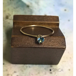 50.【14kgf】London Blue Topaz Ring  ロンドンブルートパーズ 1枚目の画像