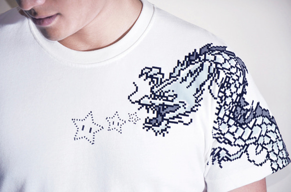 buyMood白目叮－Tシャツ／8bit Dragon Tattoo T-Shirt 1枚目の画像