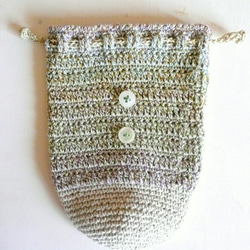 手編み巾着 1枚目の画像