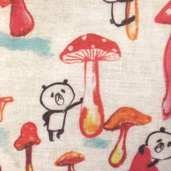 雙層紗布手帕蘑菇熊貓 第4張的照片