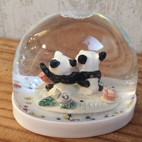 双子パンダ スノードーム その他インテリア雑貨 cyilabo 通販 5664169