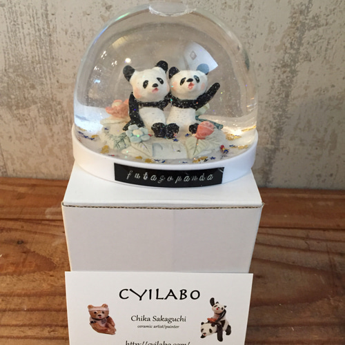 双子パンダ スノードーム その他インテリア雑貨 cyilabo 通販 5664169