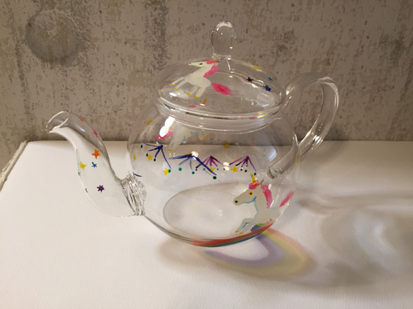 玻璃茶壺獨角獸 第4張的照片