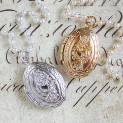 ロケットペンダントネックレス・薔薇 ネックレス・ペンダント grain