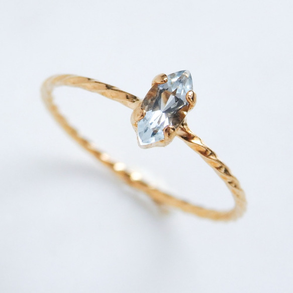 X24-07 一点物 アクアマリン 2.32ct 18.0号 K10金 宝石質 天然