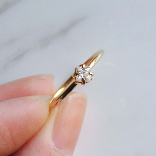 【Mood】シルバー ピンクゴールドメッキ キュービックジルコニア ハート リング（指輪 ）※ピンキーサイズあり（0770-0183-0011）｜BLOOM(ブルーム）｜リング（指輪）｜BLOOM（ブルーム）公式通販 BERRICLE スターリングシルバー ヴィンテージ インスピレーション アールデコ 結婚指輪 バゲットカット キュービックジルコニ