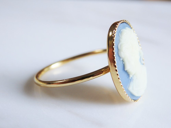 水藍色寶石戒指14㎜×10㎜ 第3張的照片