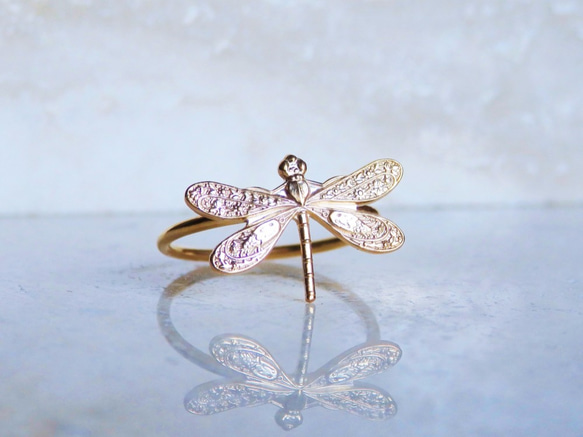 蜻蜓造型戒指 第2張的照片