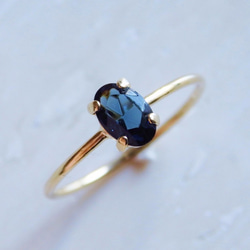立方氧化鋯裝飾戒指 蒙大拿藍色 第2張的照片