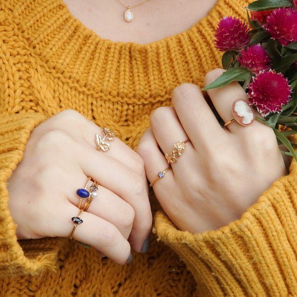 ローズリング/18金コーティング/華やかで上品なバラの指輪/ギフト・記念日に 14枚目の画像