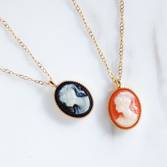 カメオネックレス アンティカメオネックレス(BLACK): 『欧州航路』