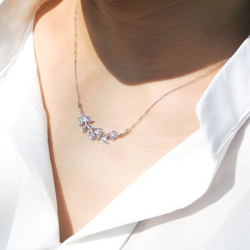 ボタニカルネックレス(シルバーカラー) ネックレス・ペンダント grain