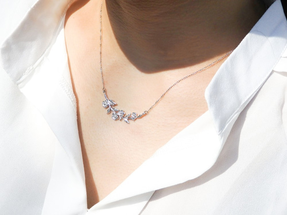 ボタニカルネックレス(シルバーカラー) ネックレス・ペンダント grain