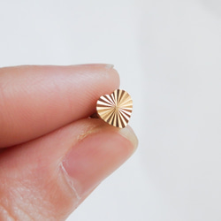 心♡鑽石切割耳環（18KGP） 第2張的照片