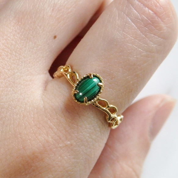 マラカイトリング 4枚目の画像