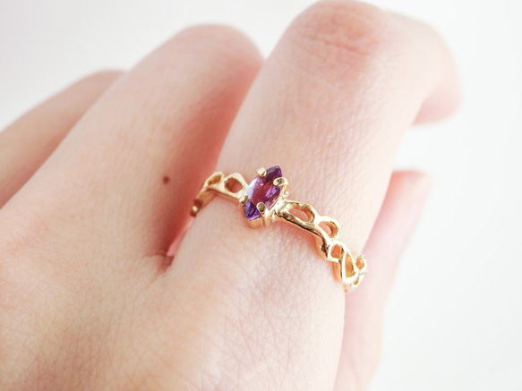 アメジストリング 2枚目の画像