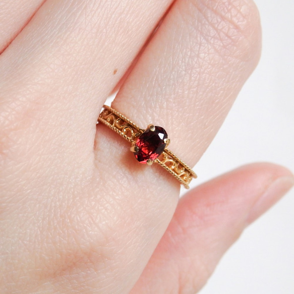 ガーネットリング 2枚目の画像