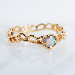 ホワイトオパールリング 1枚目の画像