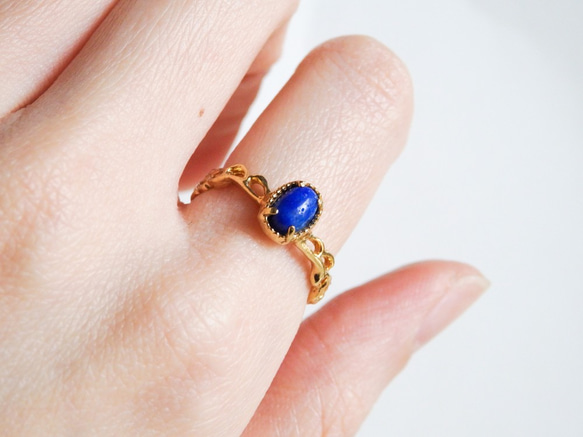 ラピスラズリリング 2枚目の画像