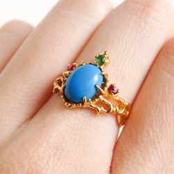 マハラニターコイズリング 3枚目の画像